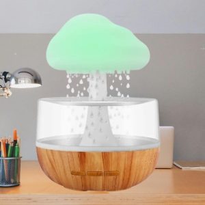 Rain Cloud Night Light Humidifier with Raining Water Drop Sound Oil Diffuser for Bedroom