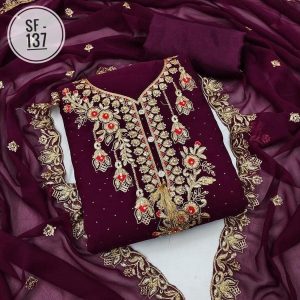 Embroidary Georgette 3 pcs